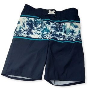 Old Navy Boys Swim Trunks Size 8 Blue Water UPF 50 UV Protection NEW